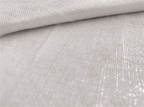 french white metallic linen-blend mood fabric|linen fabric for clothing.